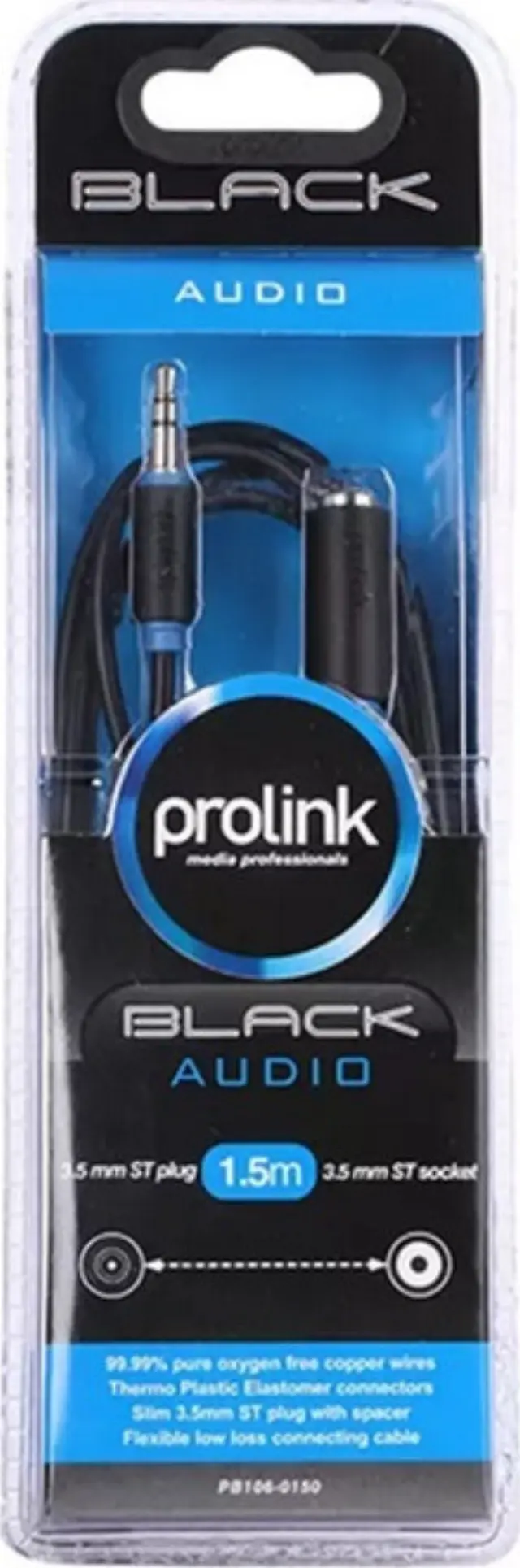 Prolink PB106-0150 Καλώδιο Προέκτασης Ήχου Jack 3.5mm (Αρσενικό / Θηλυκό) Μήκους 1,5m 2