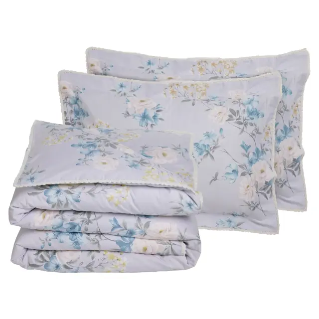 Σετ Σεντόνια 250x270 King Size Prestige Das Home 1710 Lilac-Grey Χωρίς Λάστιχο100% Βαμβακoσατέν 3