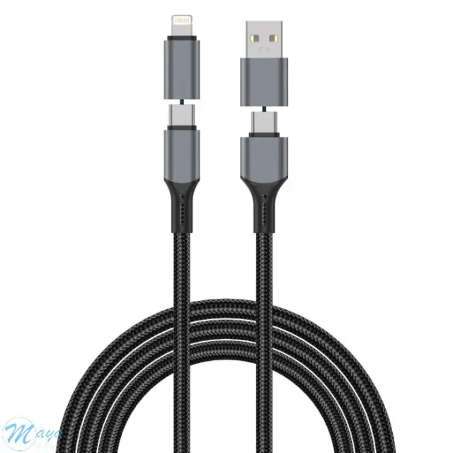 WiWU Raptor Pro Type C/USB Type A to Type C/Lightning Cable (1.2M) 2
