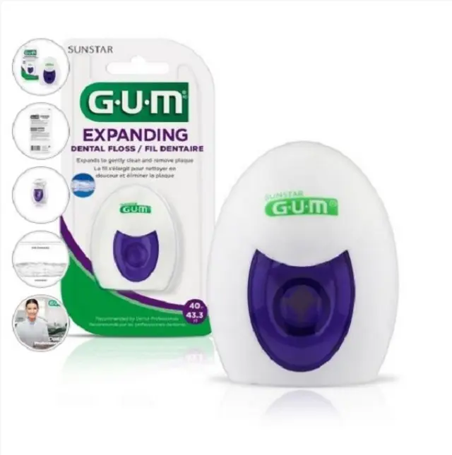 Gum Expanding Floss Waxed (2030) Οδοντικό Νήμα Κερωμένο Λεπτό 30m 1τμχ