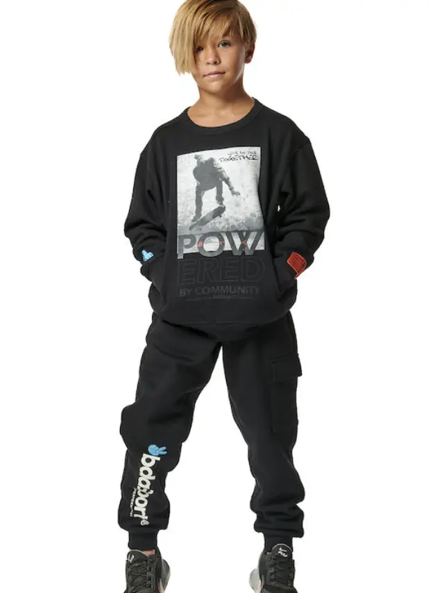 Body Action Παιδικό Παντελόνι Φόρμας 024405-BLACK - 7-8 χρονών 3