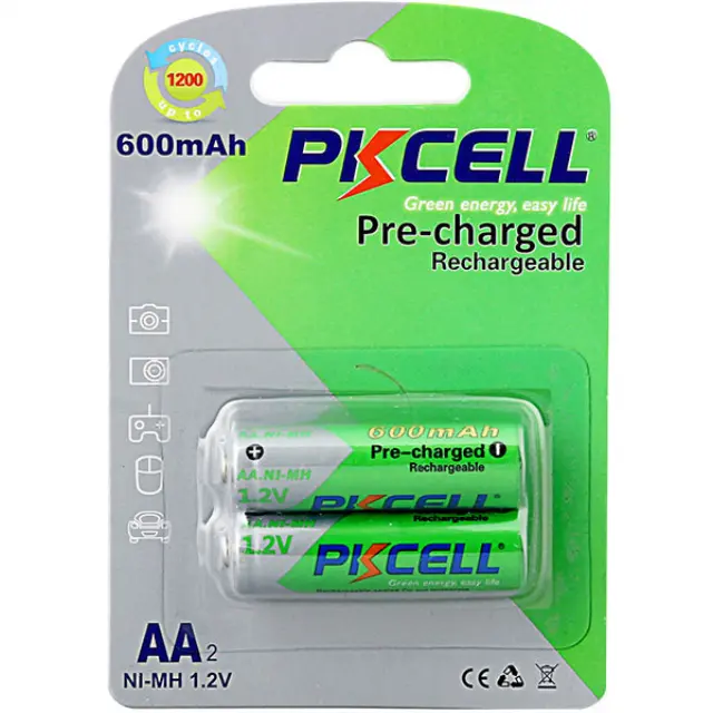 Pkcell Επαναφορτιζόμενη RTU AA 600-2B (2τμχ) 01.003.0081
