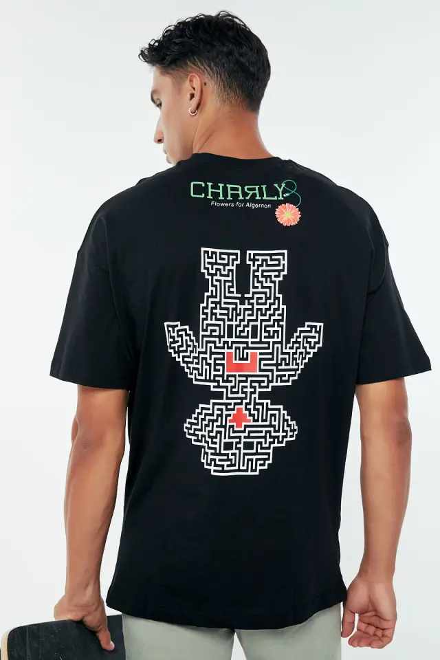 T-Shirt Βαμβακερό Charly Μαύρο 3