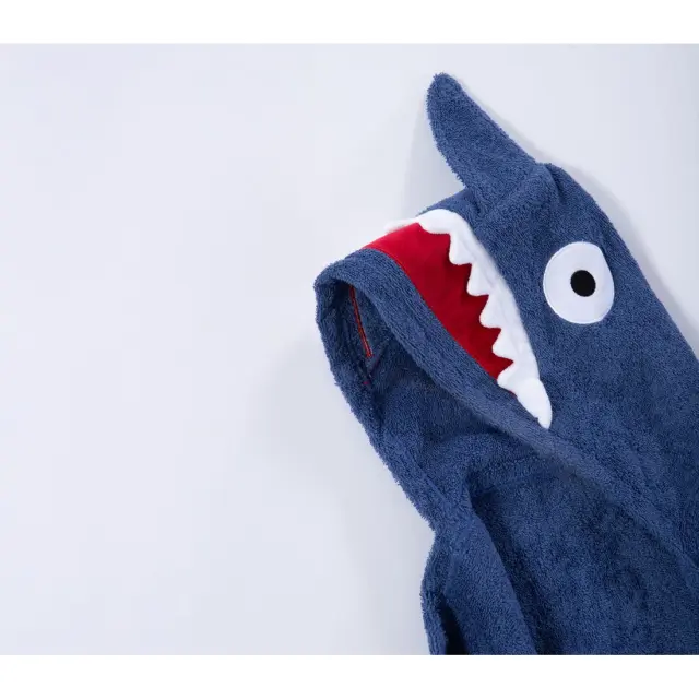 ΒΡΕΦΙΚΗ ΚΑΠΑ SHARK 70Χ120 NEF-NEF HOMEWARE, 100% BAMBAKI - MISTY BLUE (039772) 2