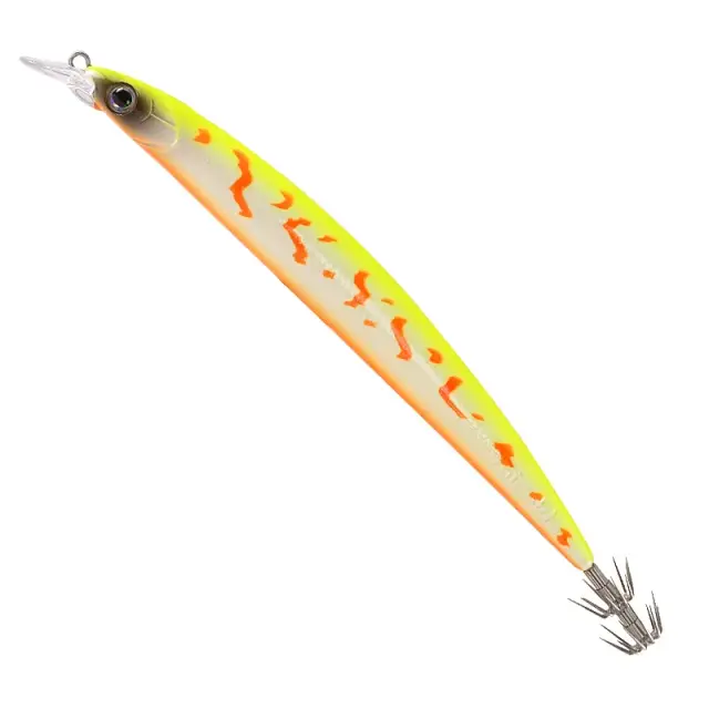 Καλαμαριέρα Misaki Squid Minnow – Τεχνητό Trolling για Καλαμάρια 160mm MISM16/TC Chartreuse Tiger - UV Glow