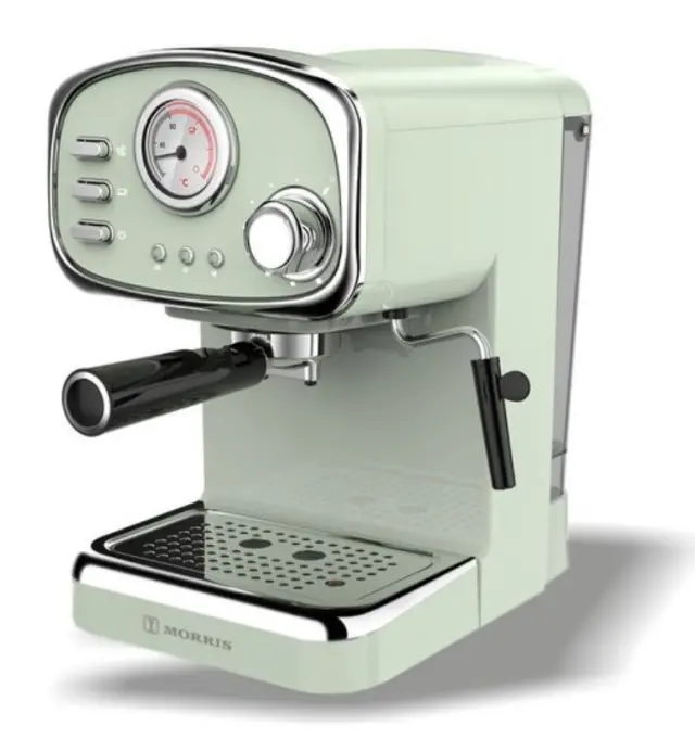 Morris R20807EMG Μηχανή Espresso 1100W Πίεσης 20bar Πράσινη 2