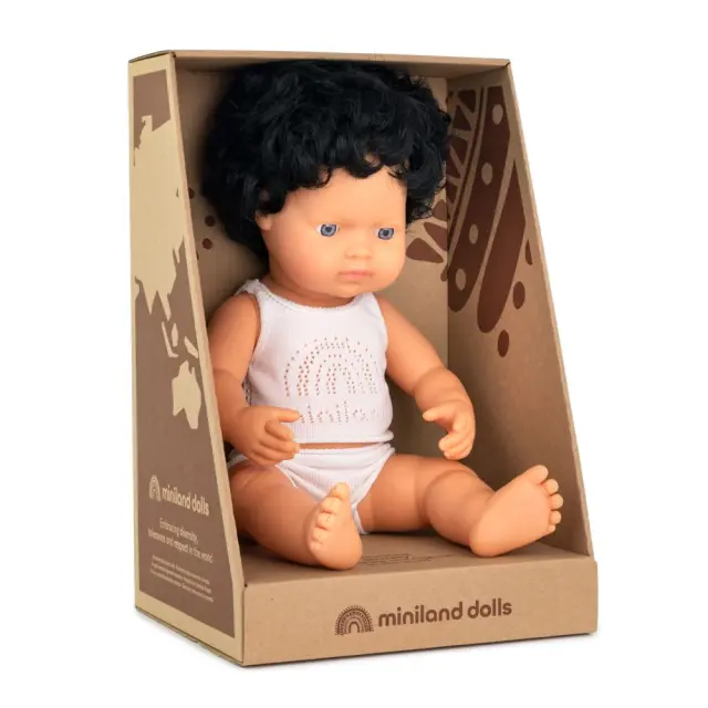 MINILAND DOLLS MINILAND ΚΟΥΚΛΑ ΚΑΥΚΑΣΙΟΣ 38 CM ΜΕ ΕΣΩΡΟΥΧΑ 2