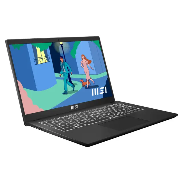 MSI Laptop Modern 15 B7M 15.6'' FHD IPS R7-7730U/16GB/1TB SSD/Win 11 Home/2Y/Classic Black 2