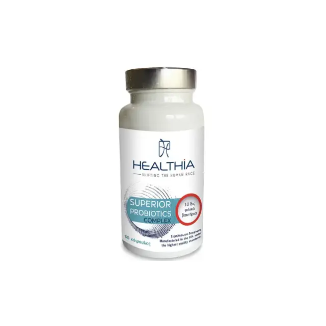Healthia Superior Probiotic Complex Συμπλήρωμα Διατροφής με Προβιοτικά & Πρεβιοτική Ίνα 60 κάψουλες