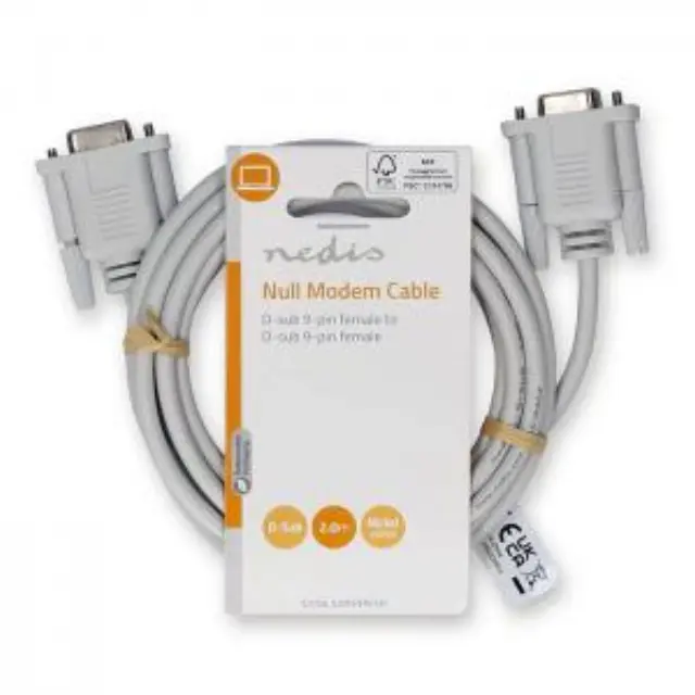 Καλώδιο Null Modem, D-Sub 9 pin θηλ. - D-Sub 9 pin θηλ., 2.00m. 3