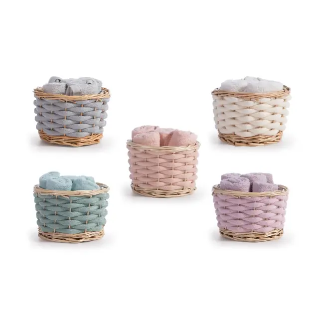 NEF-NEF ΚΑΛΑΘΑΚΙ BORRA ΜΕ ΛΑΒΕΤΕΣ ΣΕΤ 5ΤΜΧ NEF-NEF HOMEWARE, 100% ΒΑΜΒΑΚΙ - LILAC (037177) 2