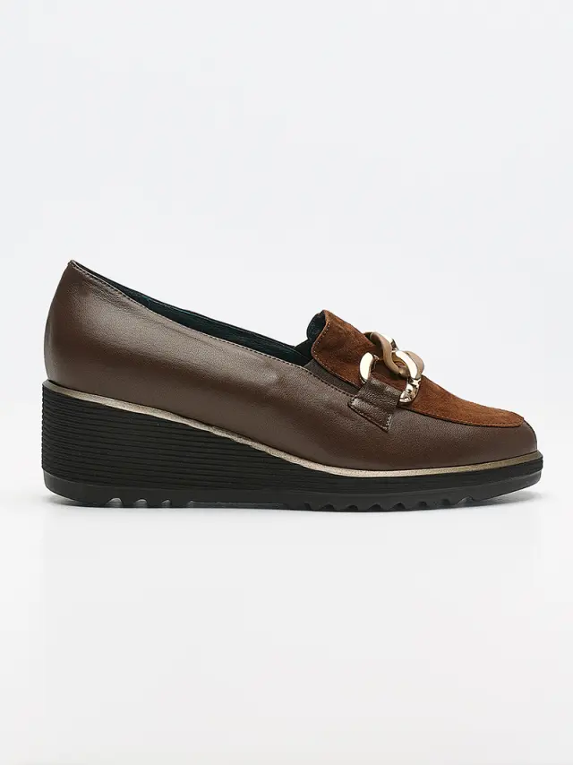 Soffice Sogno Μοκασίνια-Loafers Γυναικείο δέρμα/δέρμα Nubuck Καφέ ASS/23121 CACAO - 40 3
