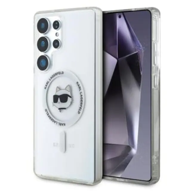 Karl Lagerfeld IML Choupette Head MagSafe Case for Samsung Galaxy S25 Ultra Transparent
