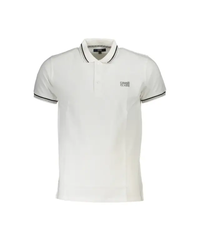 Cavalli Class - Ανδρικό Polo T-shirt QXT64TKB002-00053 Λευκό 3