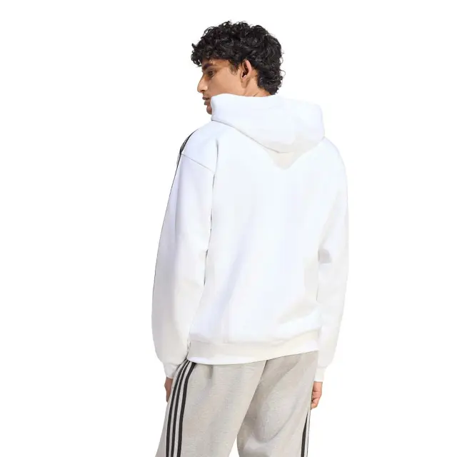 adidas Sportswear Men's 3Stripes Fleece Full-Zip Hoodie Άσπρο KY4146 (adidas Sportswear) 2