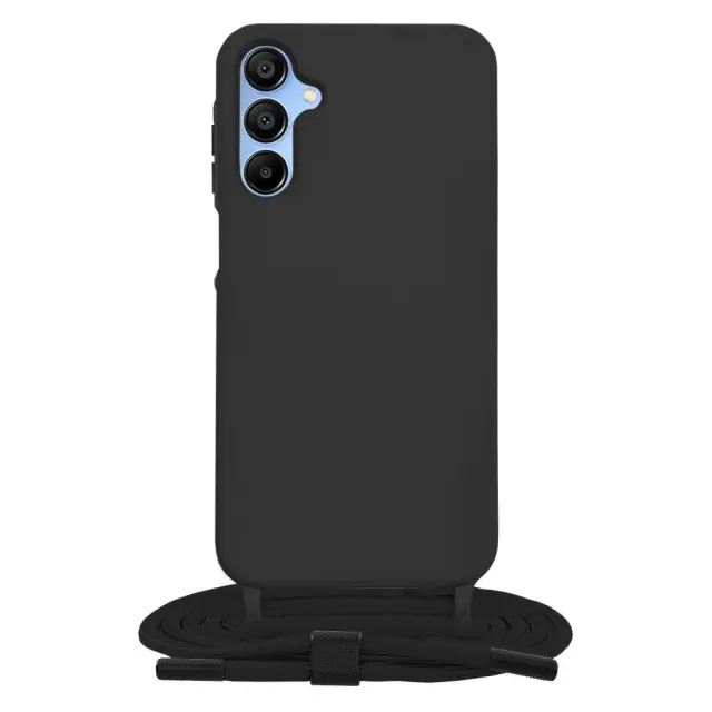 Techsuit® Crossbody Θήκη με Κορδόνι για Galaxy A15- Black