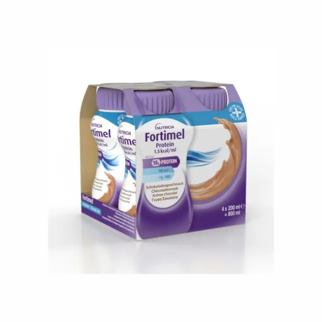Nutricia Fortimel Protein Ειδικό Συμπλήρωμα Διατροφής 4 x 200ml Σοκολάτα