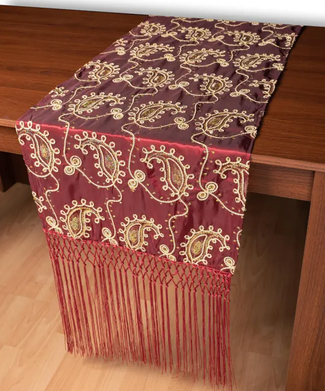 Σατέν τραβέρσα 1028 (50cm x 210cm) μπορντώ - -