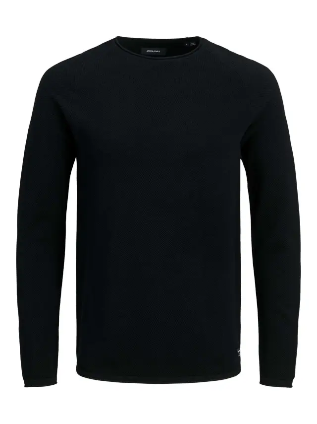 JJEHILL KNIT CREW NECK NOOS Black