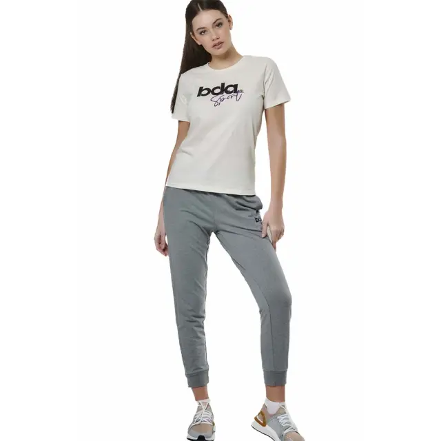 Body Action Women's Essentials French Terry Pants Γκρι 021526-03 (Body Action) - Medium 3