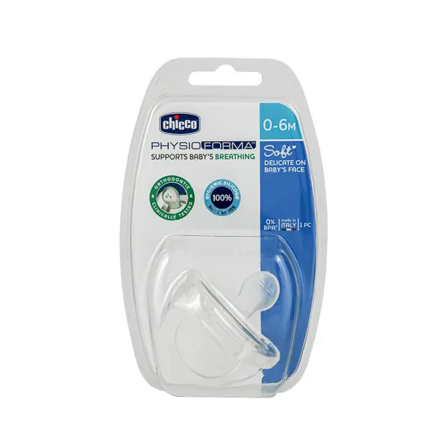 Chicco Ορθοδοντική Πιπίλα Σιλικόνης για 0-6 μηνών