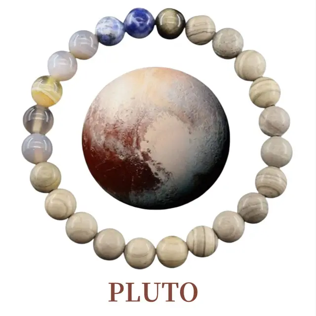 Silver Pluto Ελαστικό Βραχιόλι με Χάντρες 2