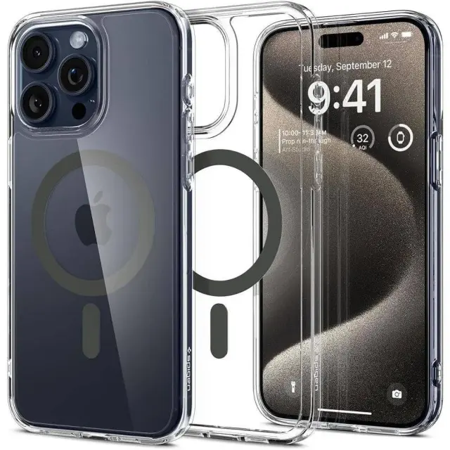 Spigen® Ultra Hybrid™ (MagFit) ACS08130 iPhone 16 Pro Case – Graphite