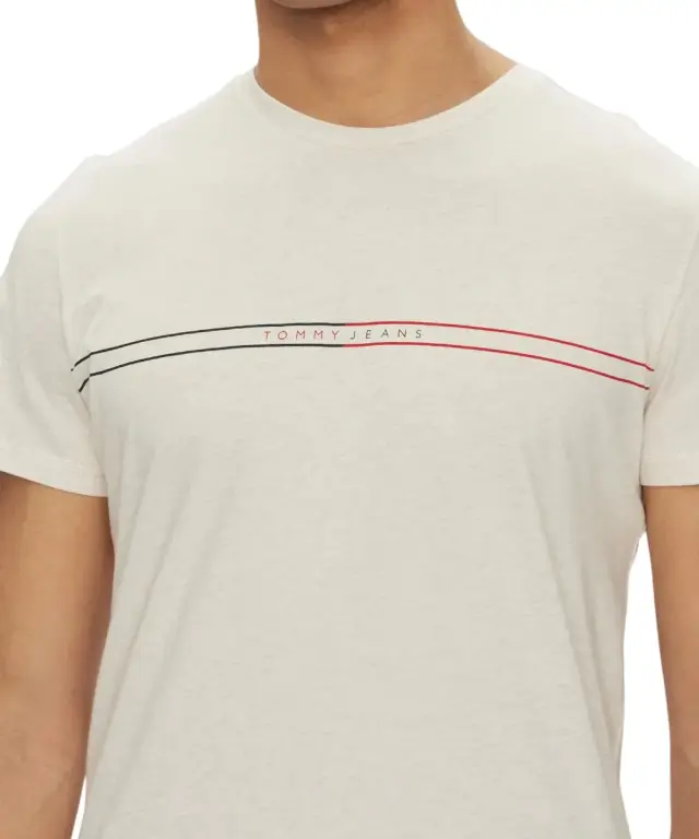 Tommy Hilfiger - Ανδρικό T-shirt Entry Graphic Tee Ext Slim Fit DM0DM20779-AE3 Μπεζ - 2XL 3