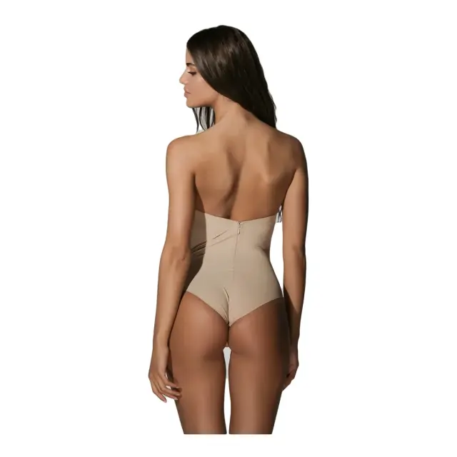 Luna Γυναικείο Κορμάκι Basic Secret Sense Body, Χρώμα Μπεζ 2