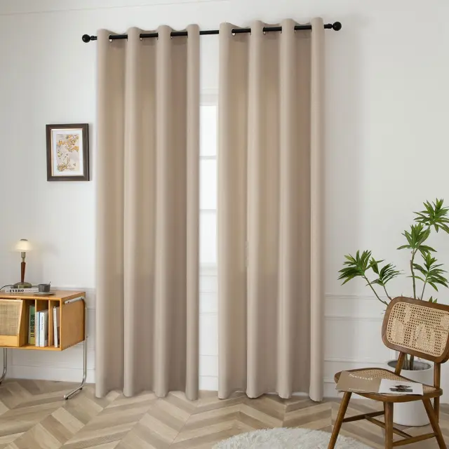 Beauty Home Ύφασμα κουρτίνας με το μέτρο μεσαίας σκίασης Effect Art 8443 Φ320 Άμμου 2
