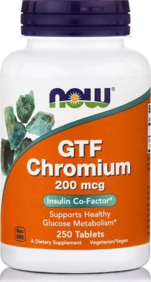 Now Foods GTF Chromium 200mcg 250 ταμπλέτες