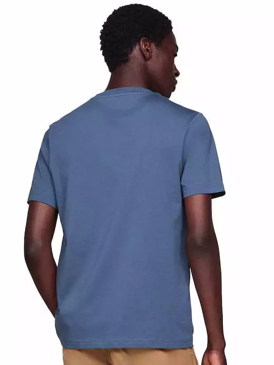 Tommy Hilfiger Ανδρικό Μπλέ Ανοιχτό T- Shirt Με Λαιμόκοψη Μπλε - L 3