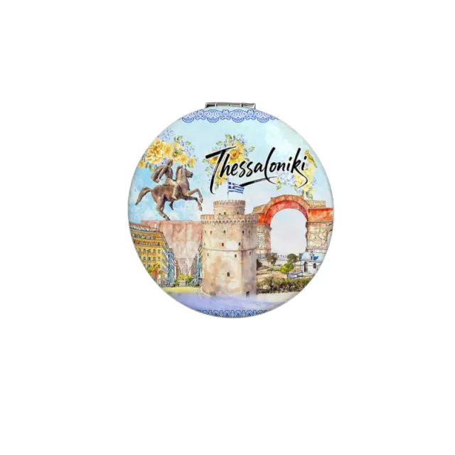 Καθρέπτης τσέπης Souvenir - Σετ 12pcs - Thessaloniki - 7*7*3cm - 871827