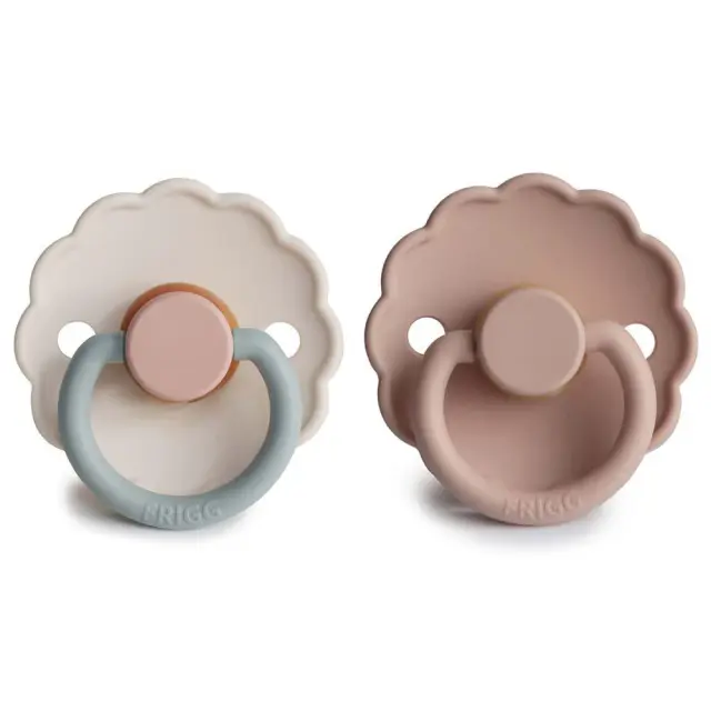 Σετ 2 Πιπίλες Latex FRIGG Daisy Blush/Cotton Candy 0-6 Μηνών Baby Oliver 2