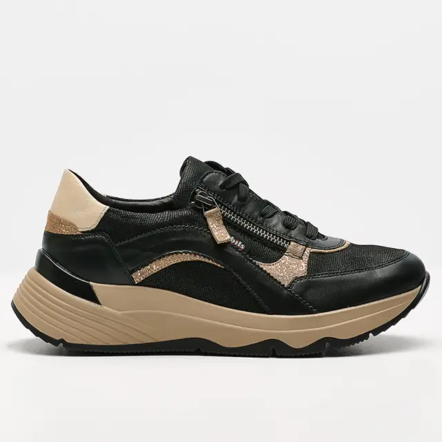 Mephisto Sneakers Γυναικείο δέρμα Μαύρο MEP/LAONIE BLACK - 38