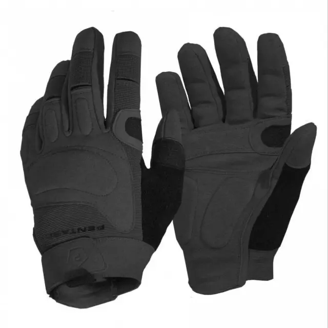 Pentagon Karia Gloves-Γάντια για Τακτική-Υπηρεσιακή Χρήση - 01-Black-Μαύρο