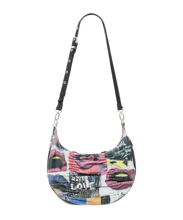 Desigual - Γυναικεία Τσάντα Ώμου Scratched Blue Calgary 26WAXA31-5016 Πολύχρωμο 3