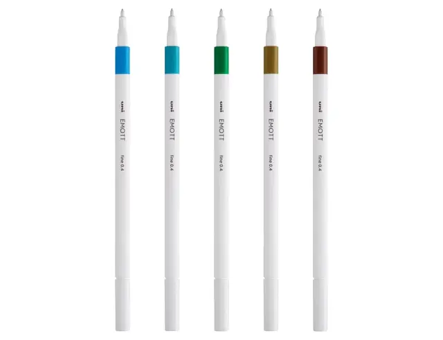Μαρκαδόροι Σχεδίου Uni-Ball Island Emott με πάχος μύτης 0.4mm - 5 τεμάχιαEMOTT 5P SET ISLAND COLOURS 3