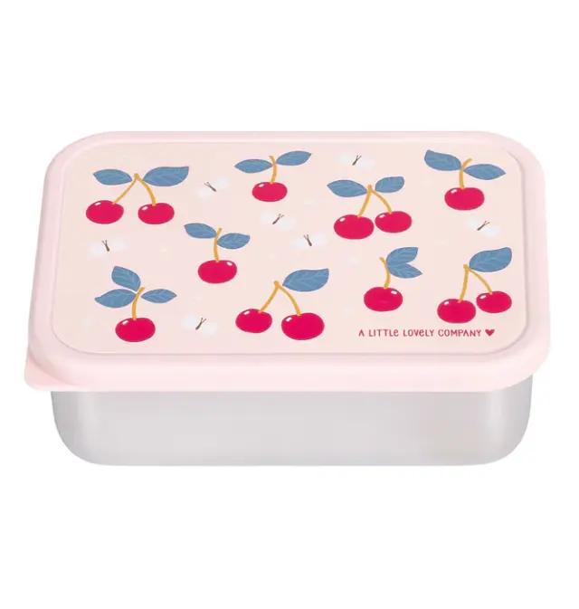 A Little Lovely Company Ανοξείδωτο Δοχείο Φαγητού Lunch Box 900ml - Cherries LBSSCH53