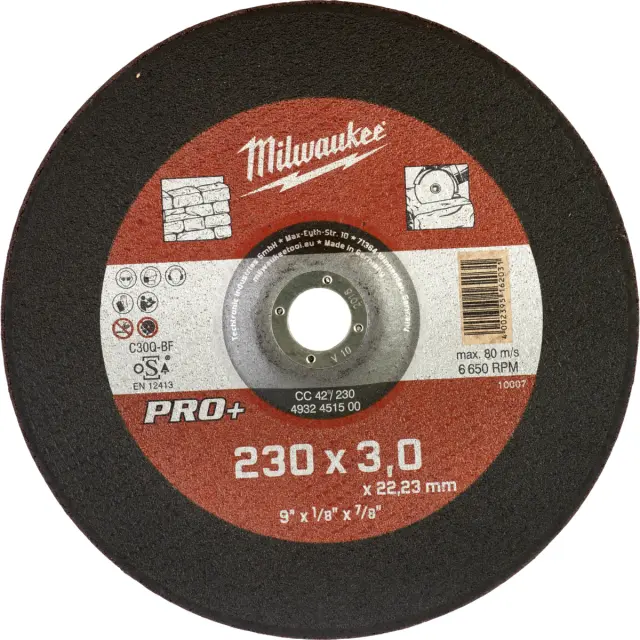 Δίσκος Κοπής Μαρμάρου CC42/230 230x3mm MILWAUKEE PRO+