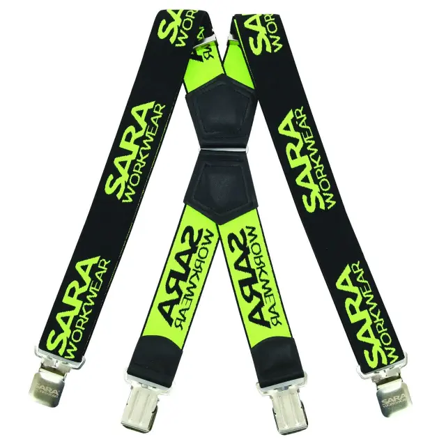 Ελαστικές Τιράντες Εργασίας Sara Workwear black/fluorescent yellow - One Size