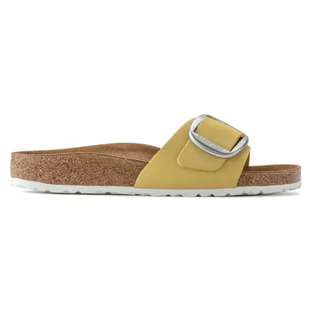 Birkenstock Πέδιλα Γυναικείο δέρμα Νubuck Κίτρινο BIR/MADRID BIG BUCKLE 1022175 POPCORN
