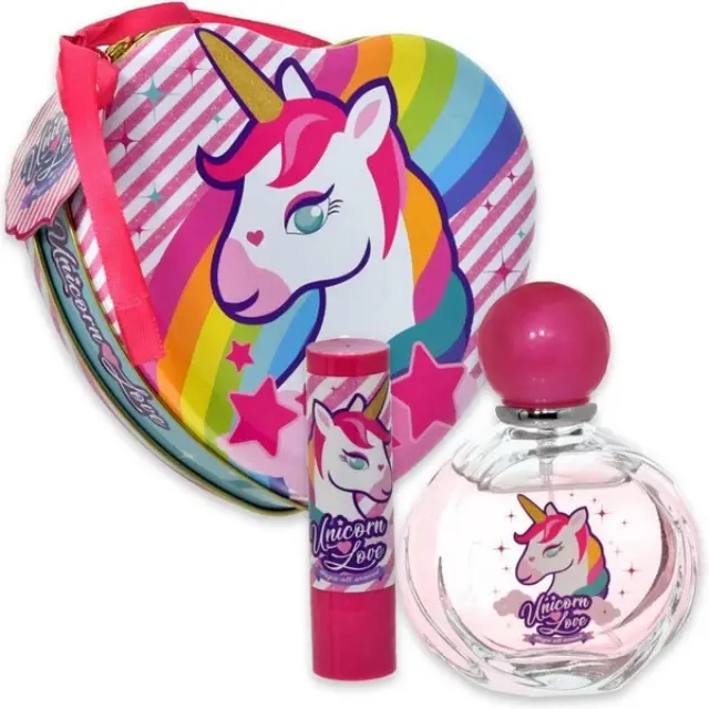 Unicorn Love Heart Tin Case Σετ Ομορφιάς