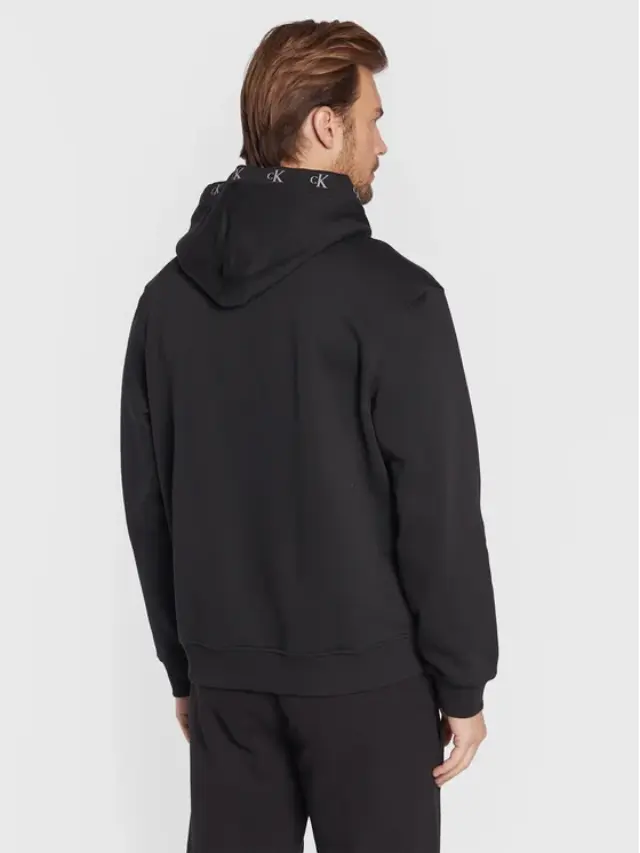 Calvin Klein - Ανδρικό Φούτερ με Κουκούλα και Τσέπες J30J321883-BEH Μαύρο 3