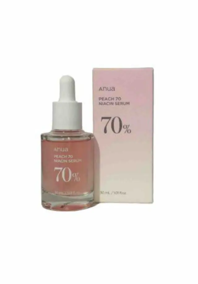 Anua Peach 70% Niacinamide Serum, Ορός Προσώπου με Ροδάκινο για Φωτεινότητα & Λάμψη, 30ml