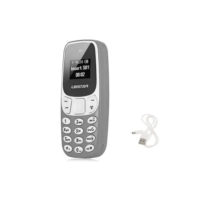 Mini Dual SIM Κινητό με Κουμπιά L8STAR BM10 Γκρι