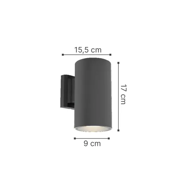 it-Lighting Candler E27 Up or Down Outdoor Light in Anthracite Color (80203744) 2