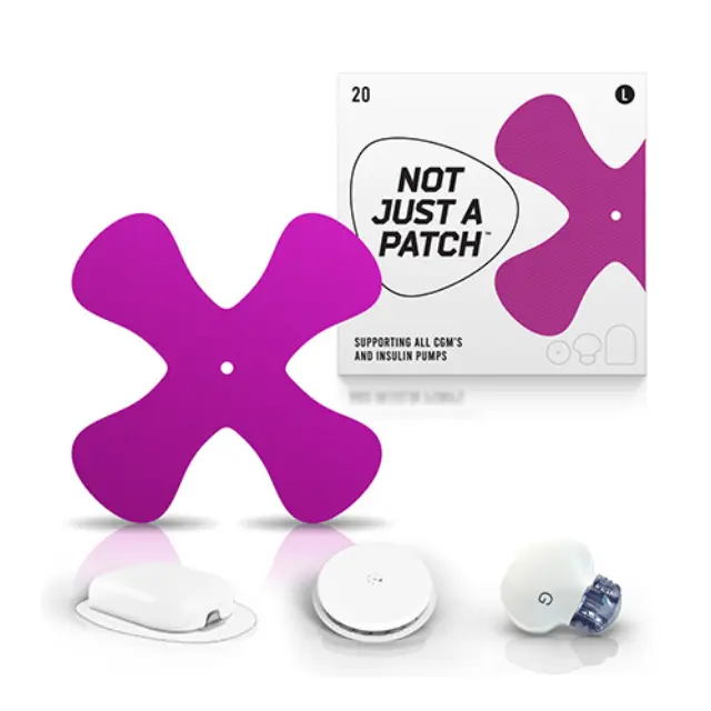Not Just a Patch X-Patches Αδιάβροχο Αυτοκόλλητο για Omnipod, Libre & Medtronic 20τμχ – Μωβ