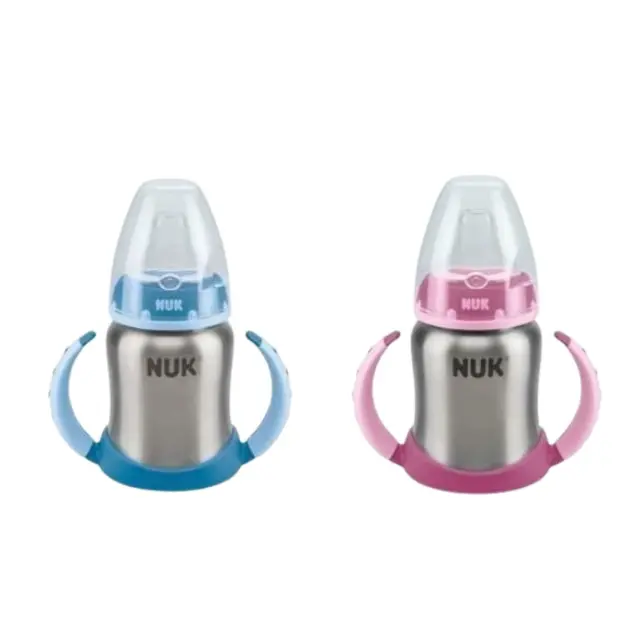 Nuk First Choice+ Εκπαιδευτικό Μπιμπερό Σιλικόνης με Λαβές 6-18m 125ml