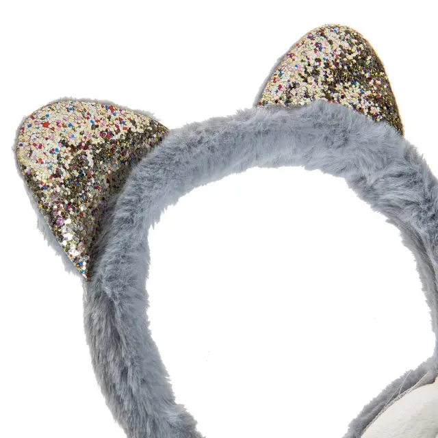 Στέκα με χνουδωτά glitter αυτάκια 2